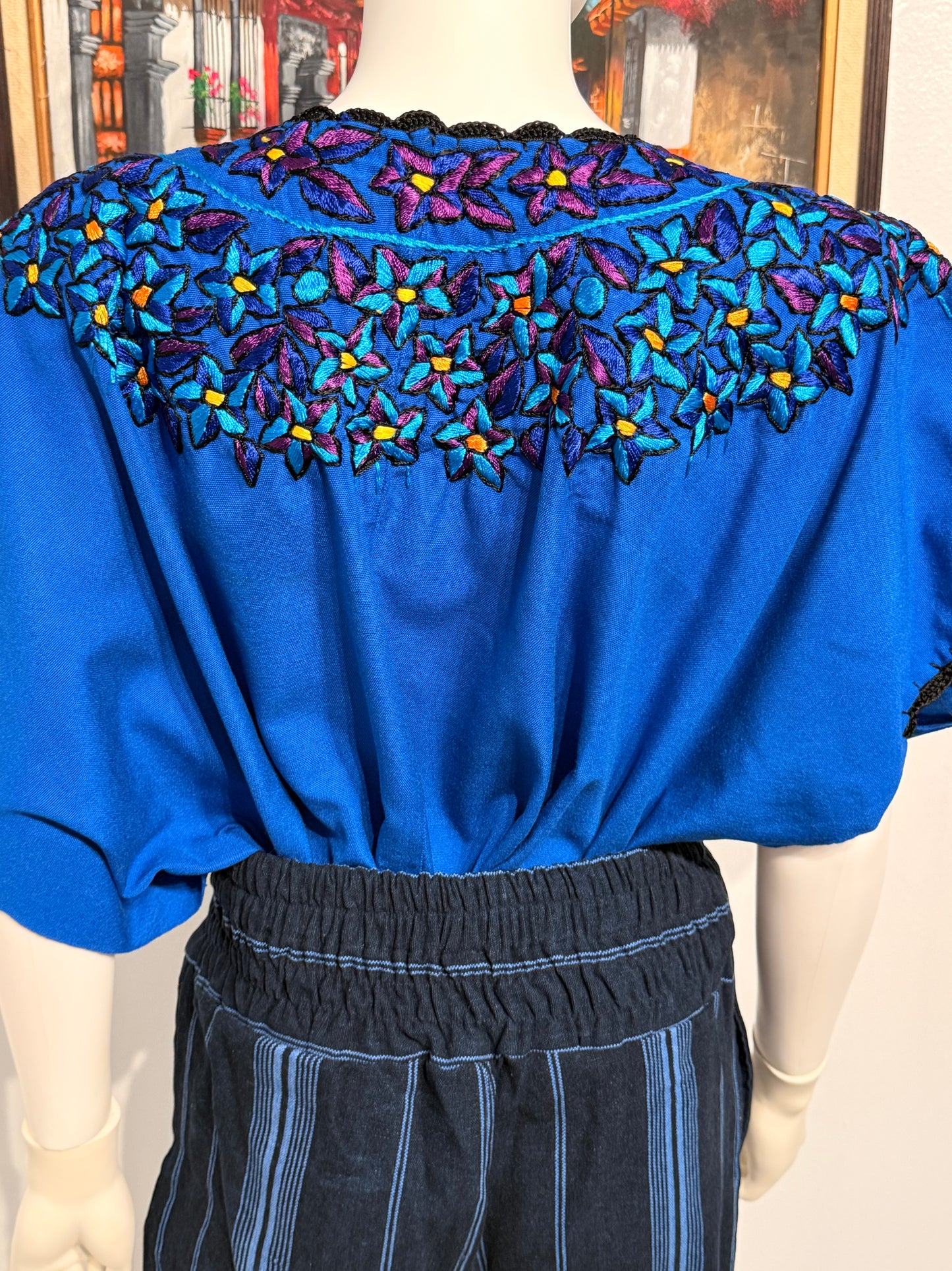 Women's Guatemalan Embroidered Huipil Blouse