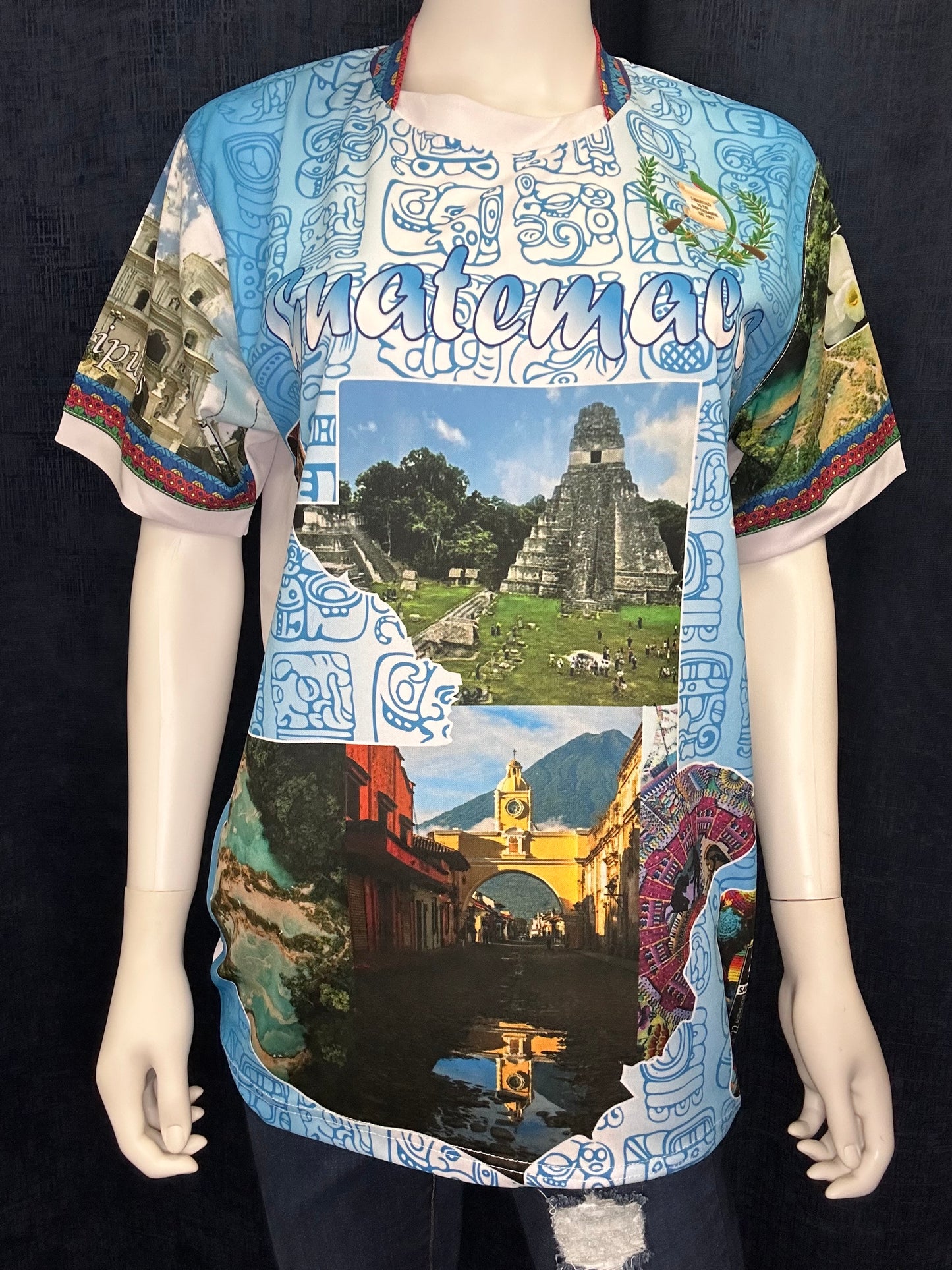 New Arrival! Unisex Guatemalan Famous Sights Tikal, Peten