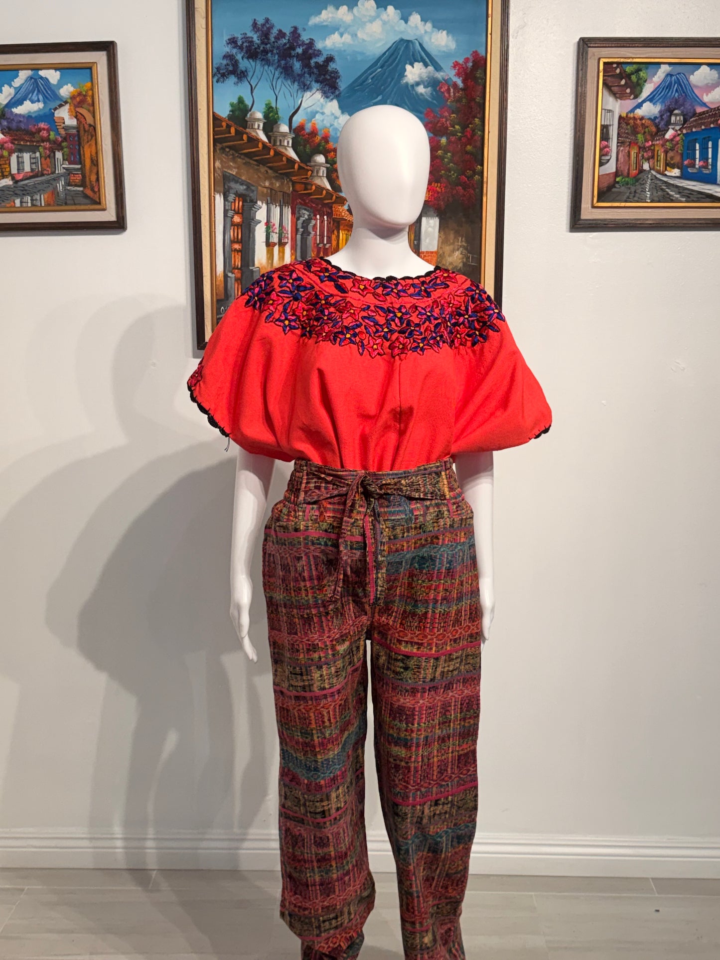 Women's Guatemalan Embroidered Huipil Blouse
