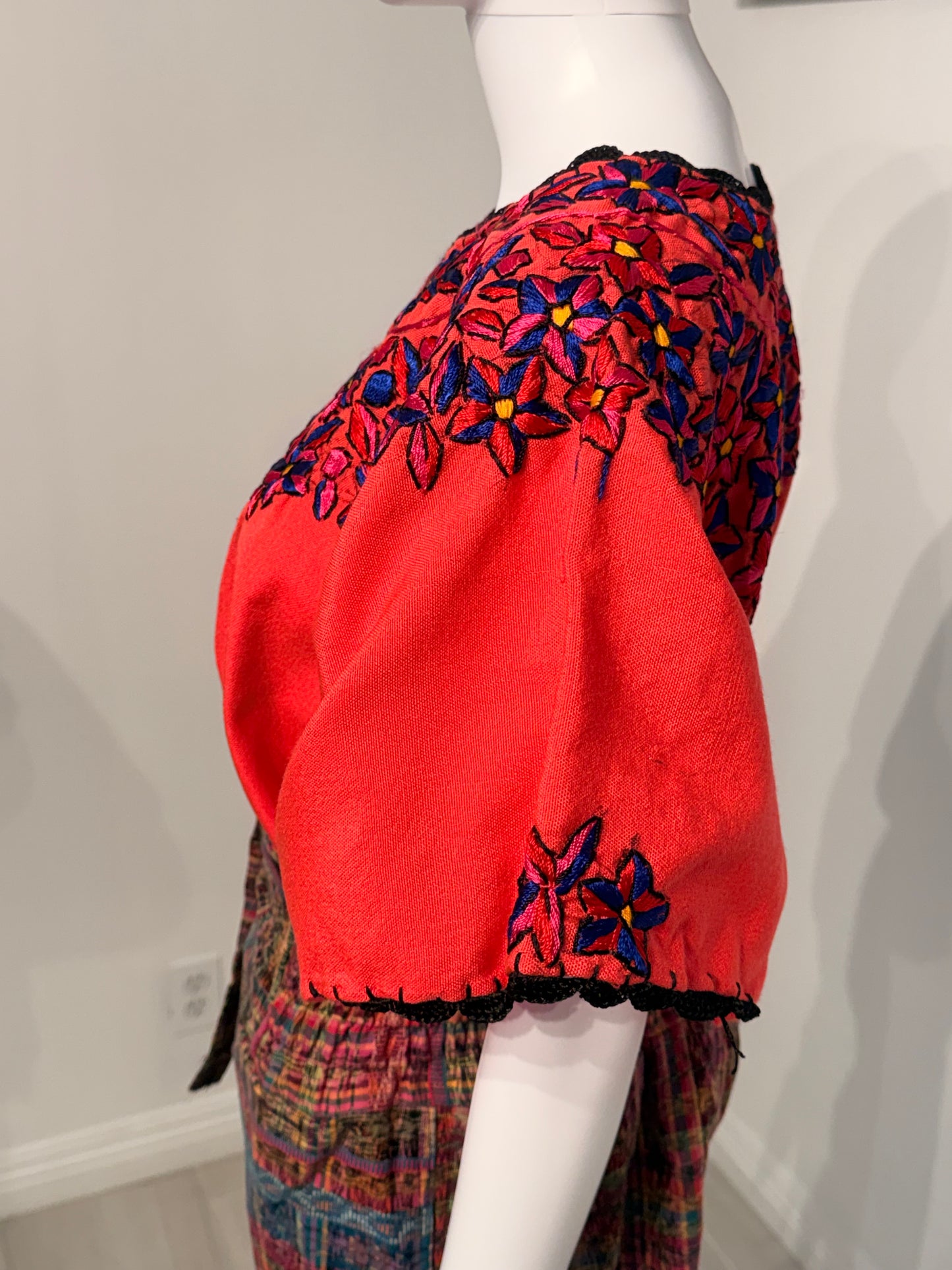 Women's Guatemalan Embroidered Huipil Blouse