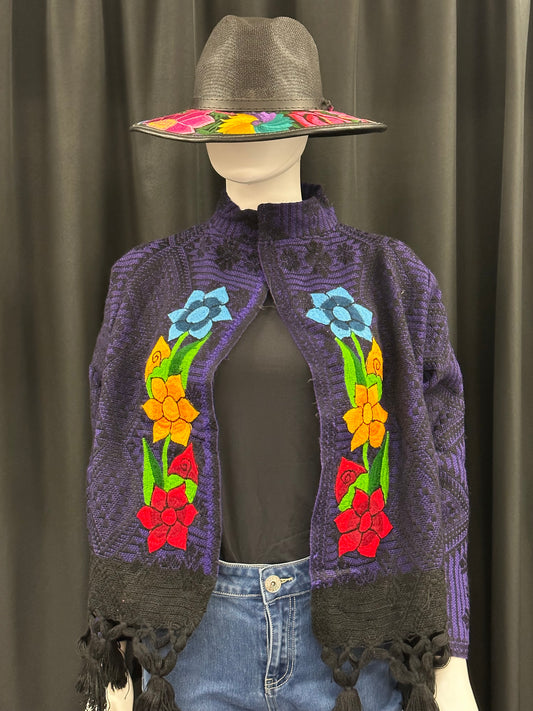 Women's Mexican Fringe Floral Embroidered Jacket