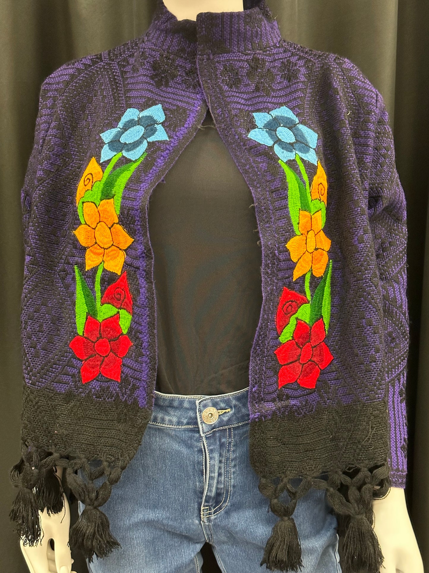 Women's Mexican Fringe Floral Embroidered Jacket