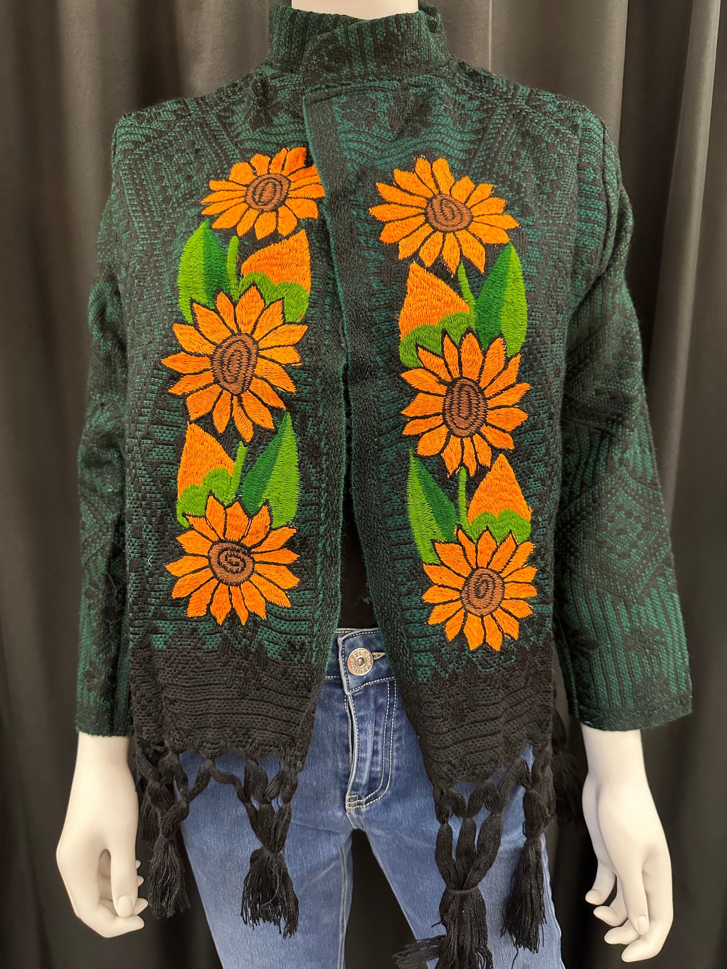 Women's Mexican Fringe Sunflower Embroidered Jacket