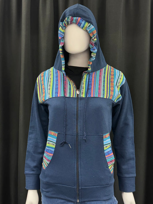 Women's Guatemalan Hooded Jacket with Zipper