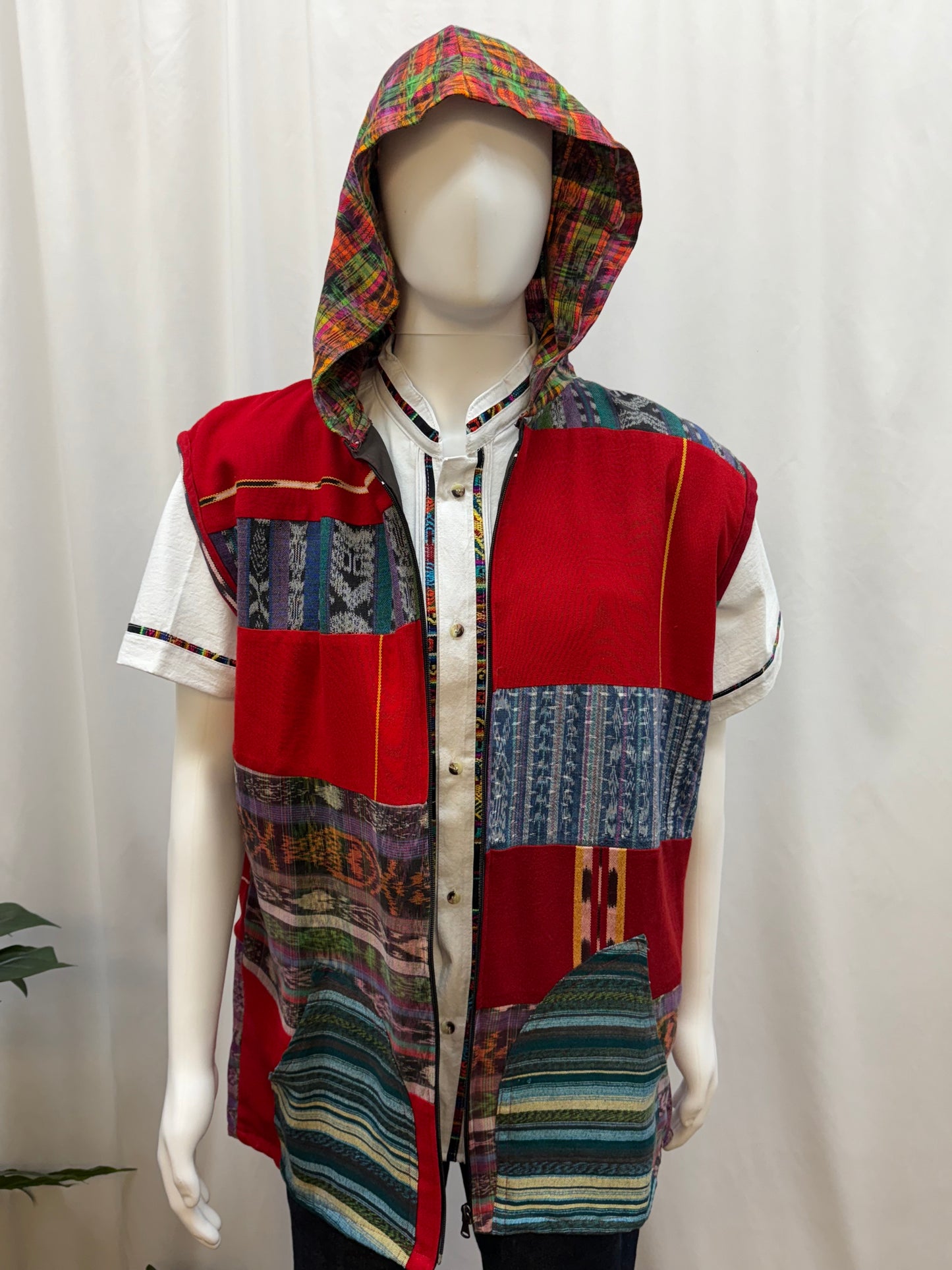 Men's Handwoven Patchwork Guatemalan Vest