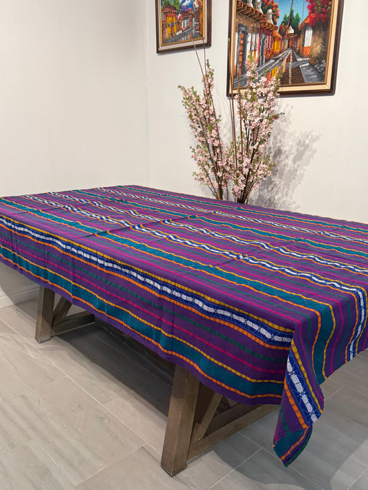 Handwoven Guatemalan Table Cover with Napkins