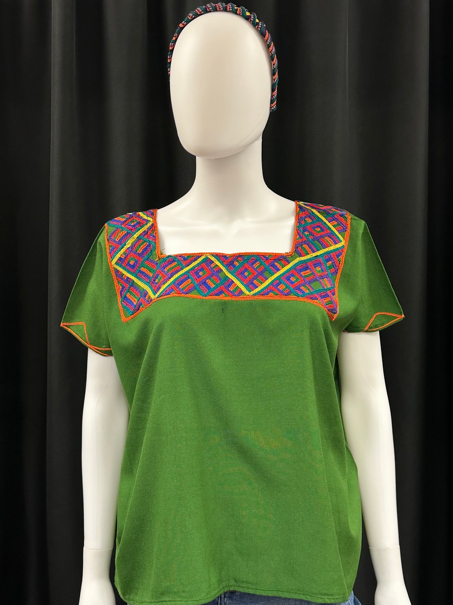 Women's Guatemalan Embroidered Huipil Blouse