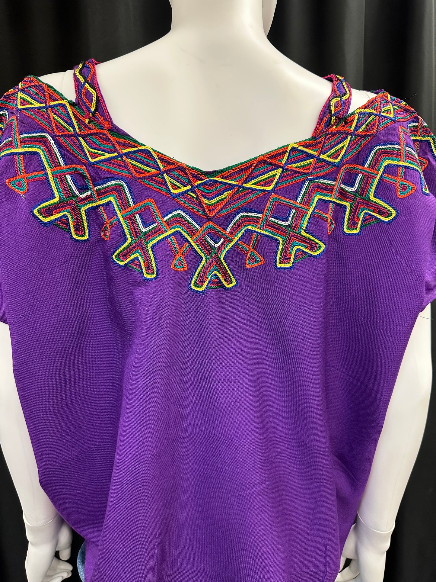 Women's Guatemalan Embroidered Huipil Blouse