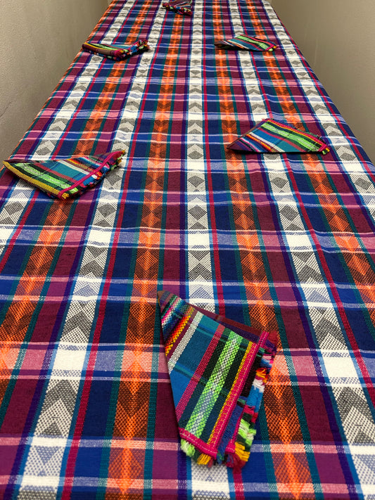 Guatemalan Woven Table Cover with Napkins