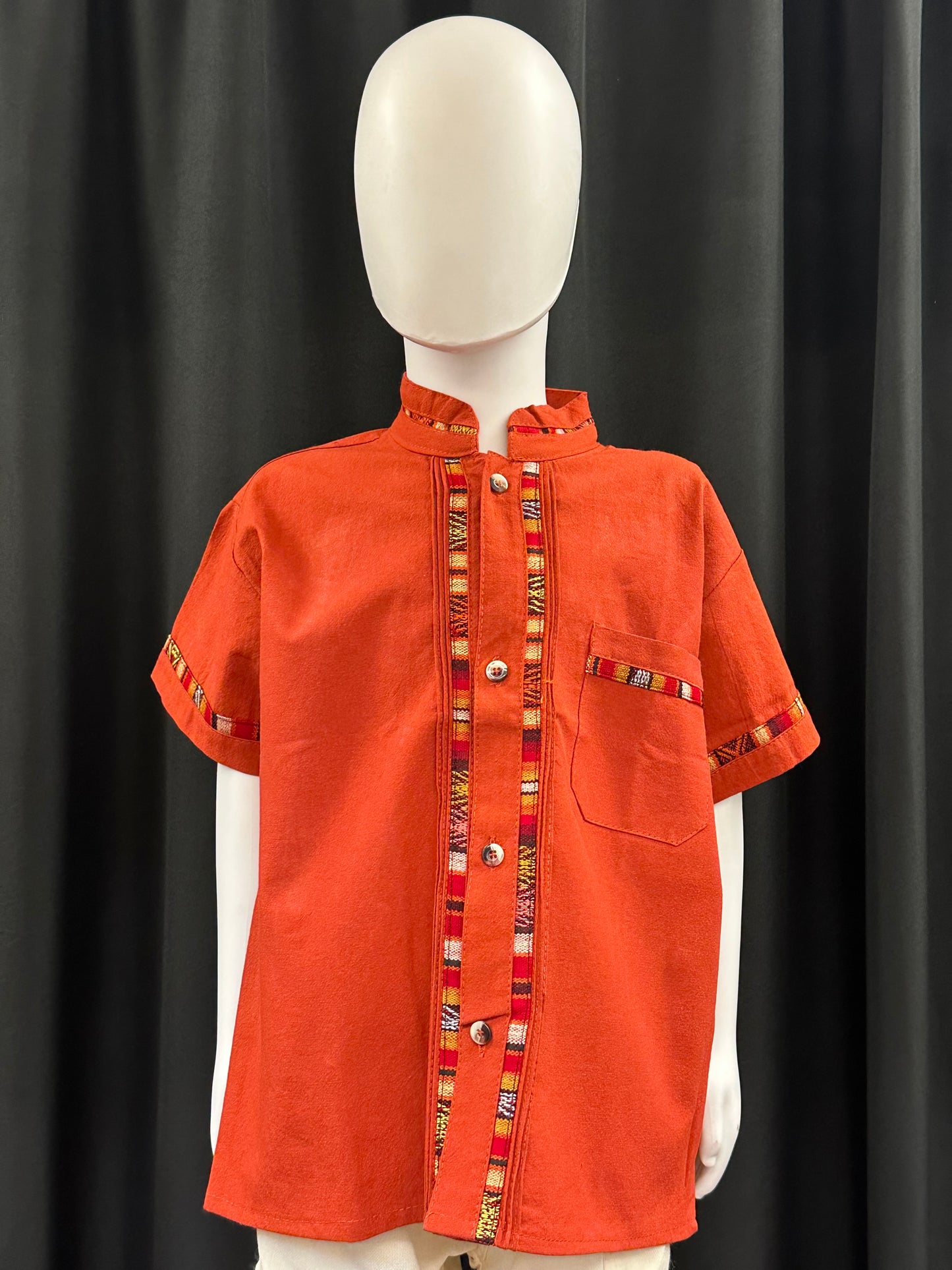 Boy's Mexican Embroidered Guayabera