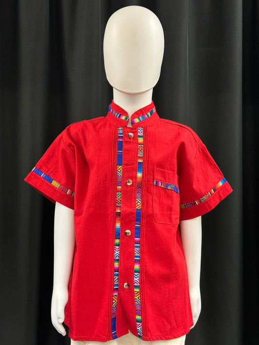 Boy's Mexican Embroidered Shirt