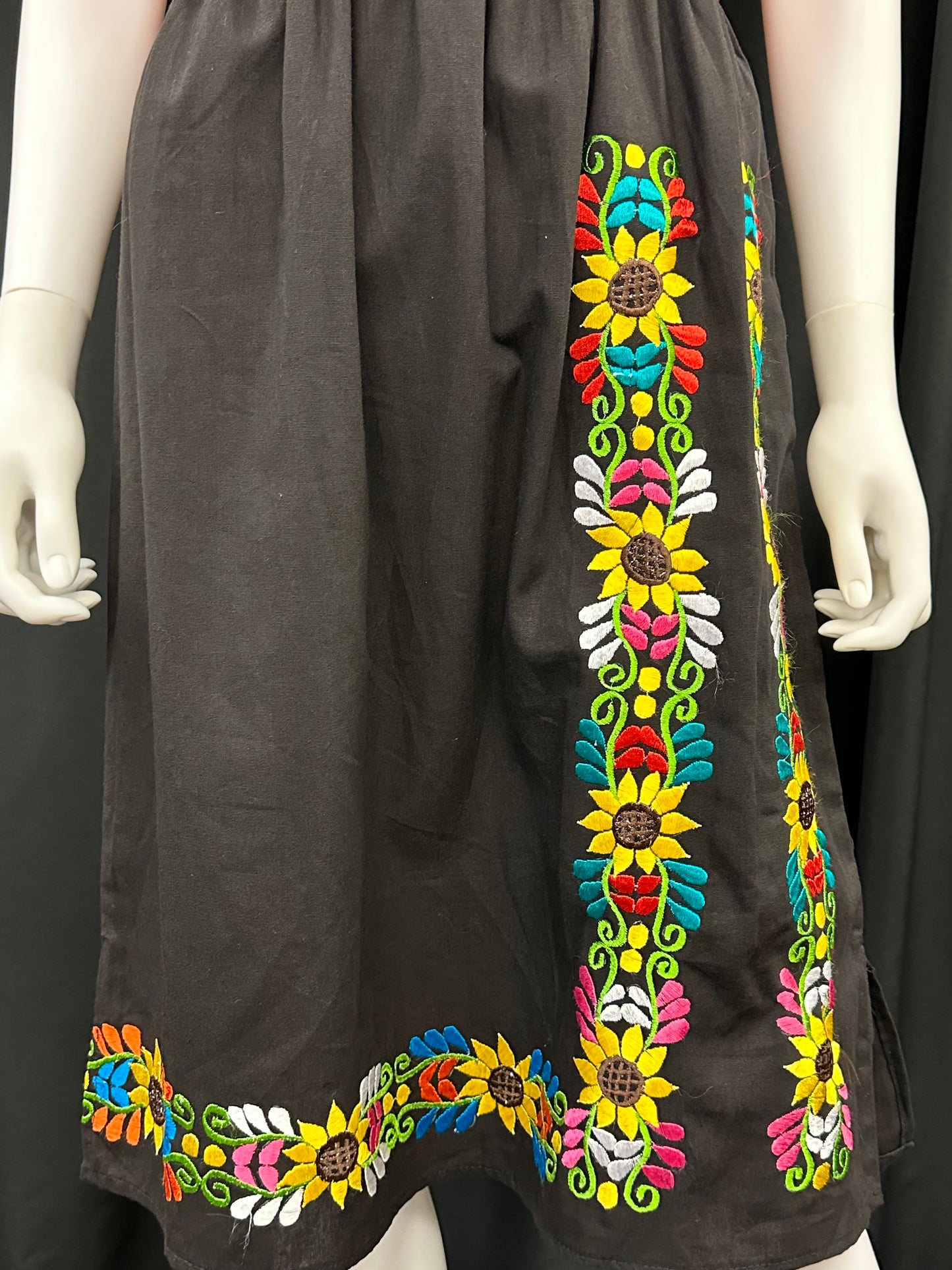 Women's Guatemalan Embroidered Dress with Elastic Waist