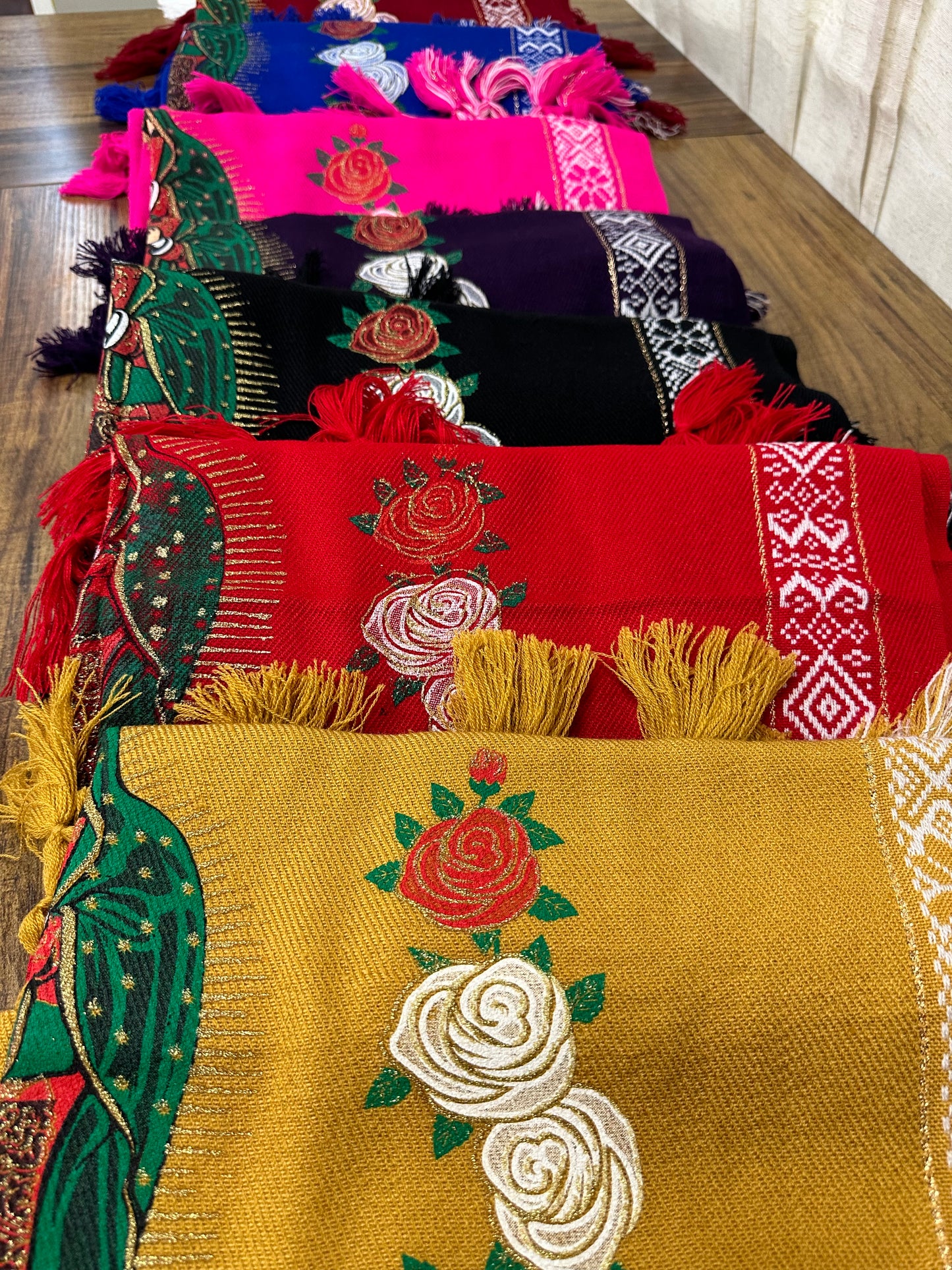 Women's Mexican Virgen de Guadalupe Rebozo