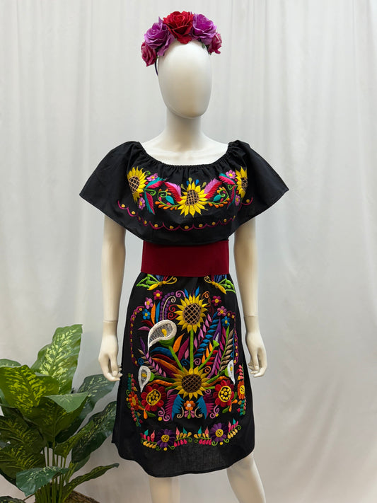 Women's Mexican Embroidered Off the Shoulder Dress