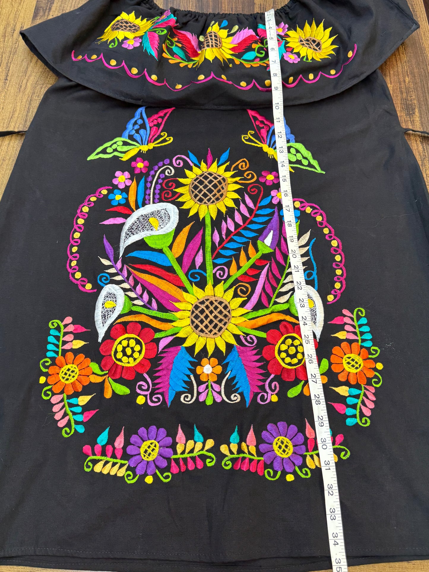 Women's Mexican Embroidered Off the Shoulder Dress