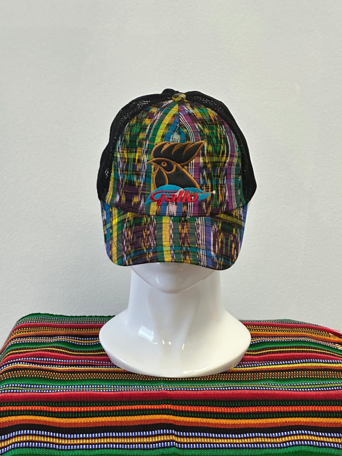 Guatemalan Embroidered Gallo Adjustable Hat