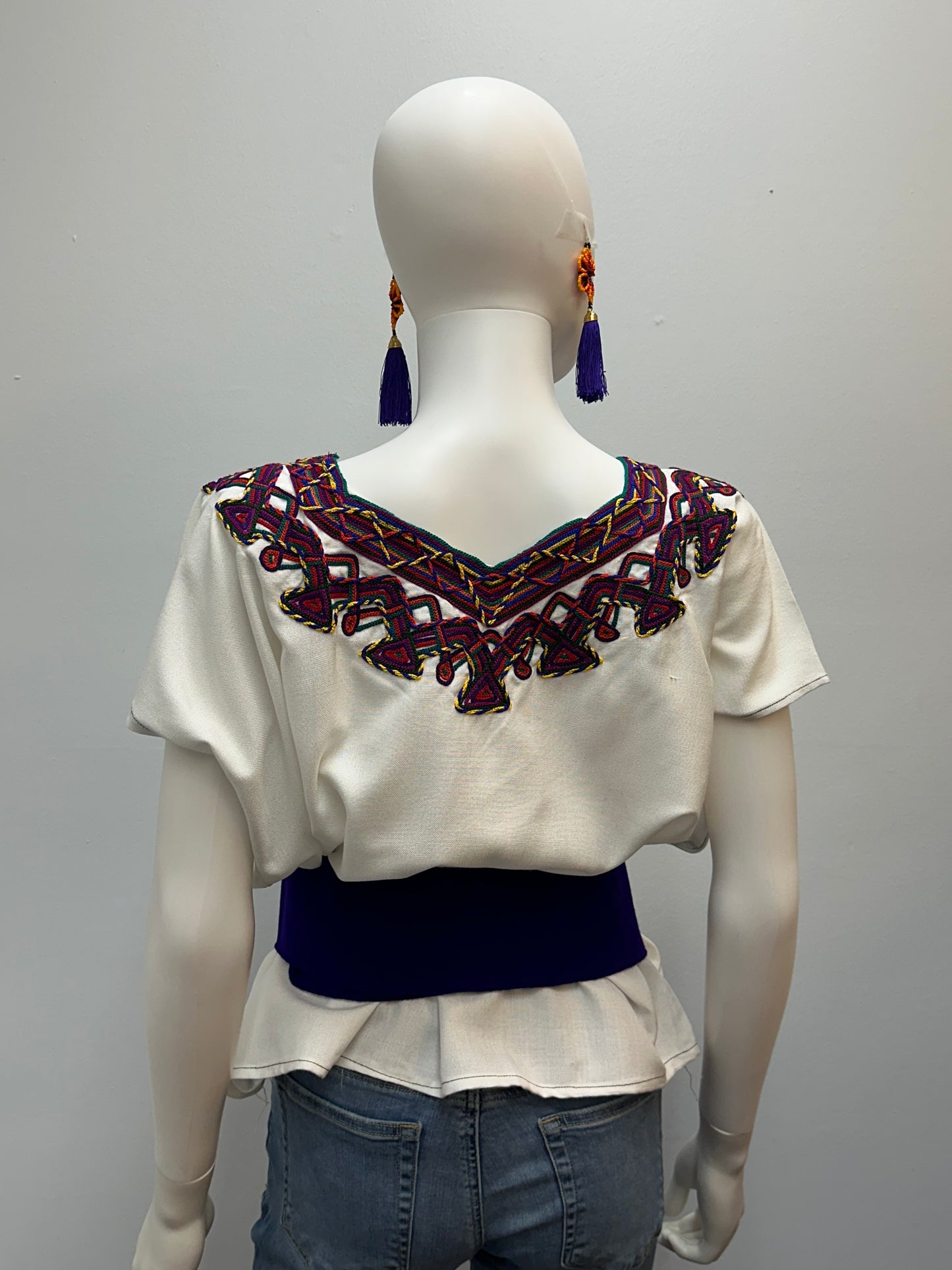 Women's Guatemalan Embroidered Huipil Blouse