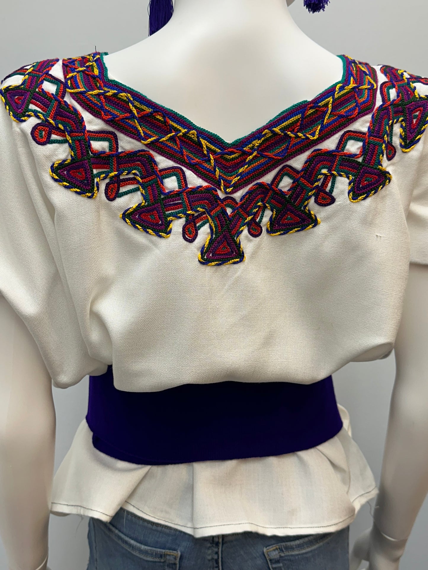 Women's Guatemalan Embroidered Huipil Blouse