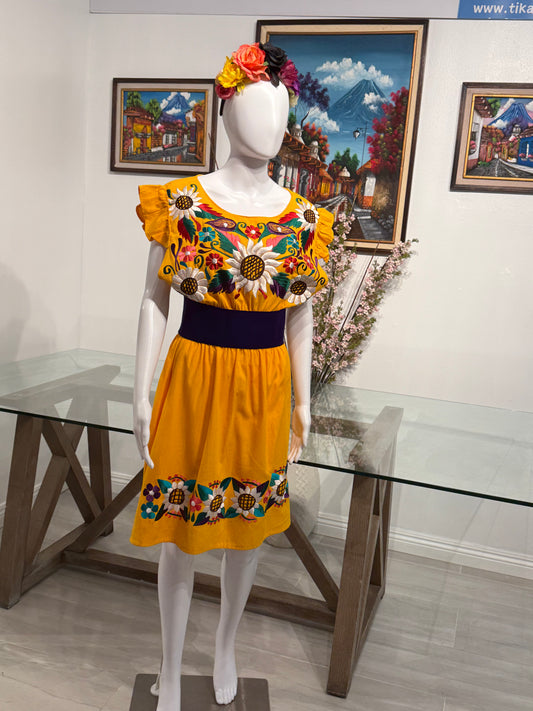Women's Mexican Sunflower Dress