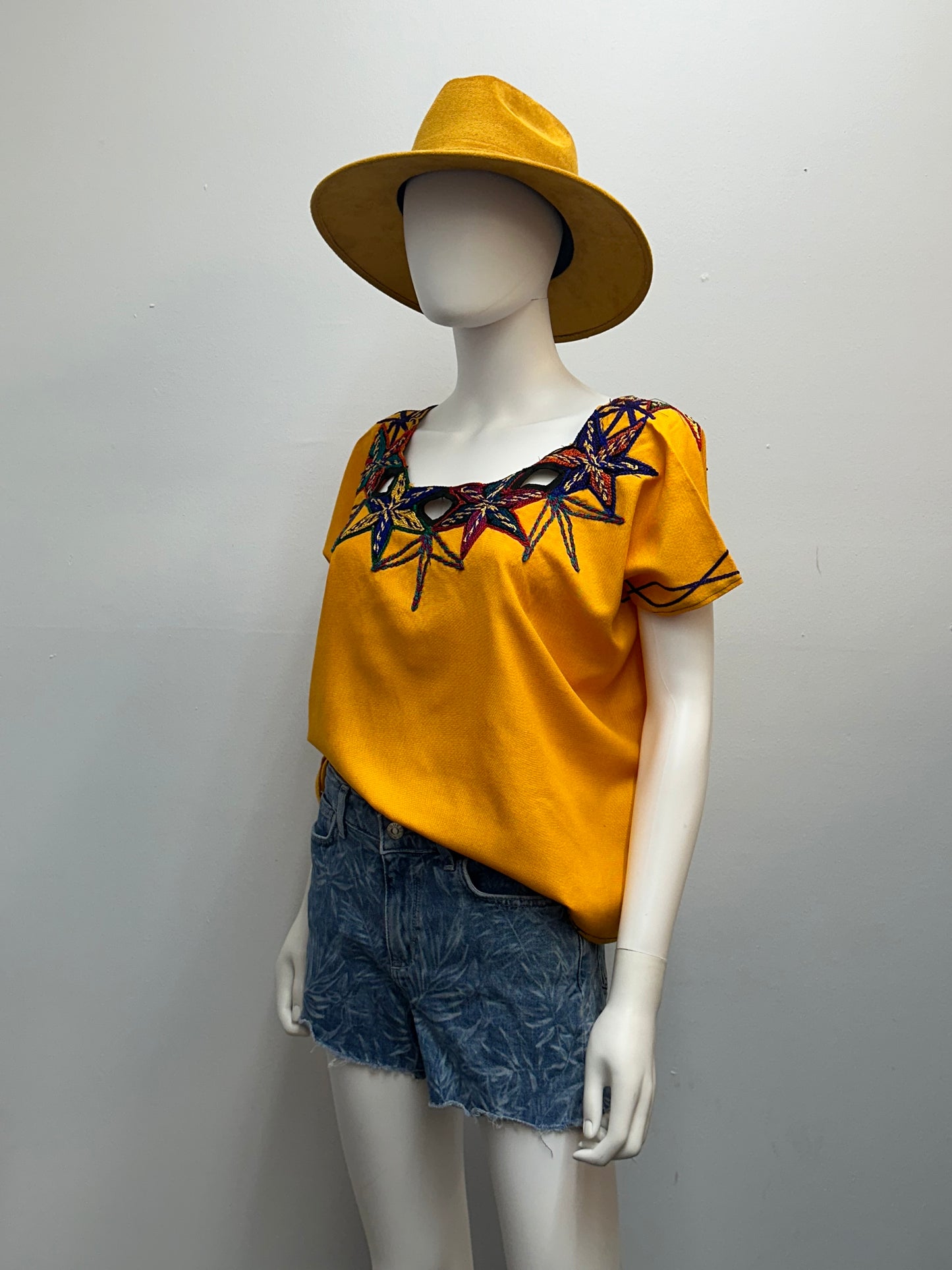 Women's Guatemalan Embroidered Huipil Blouse