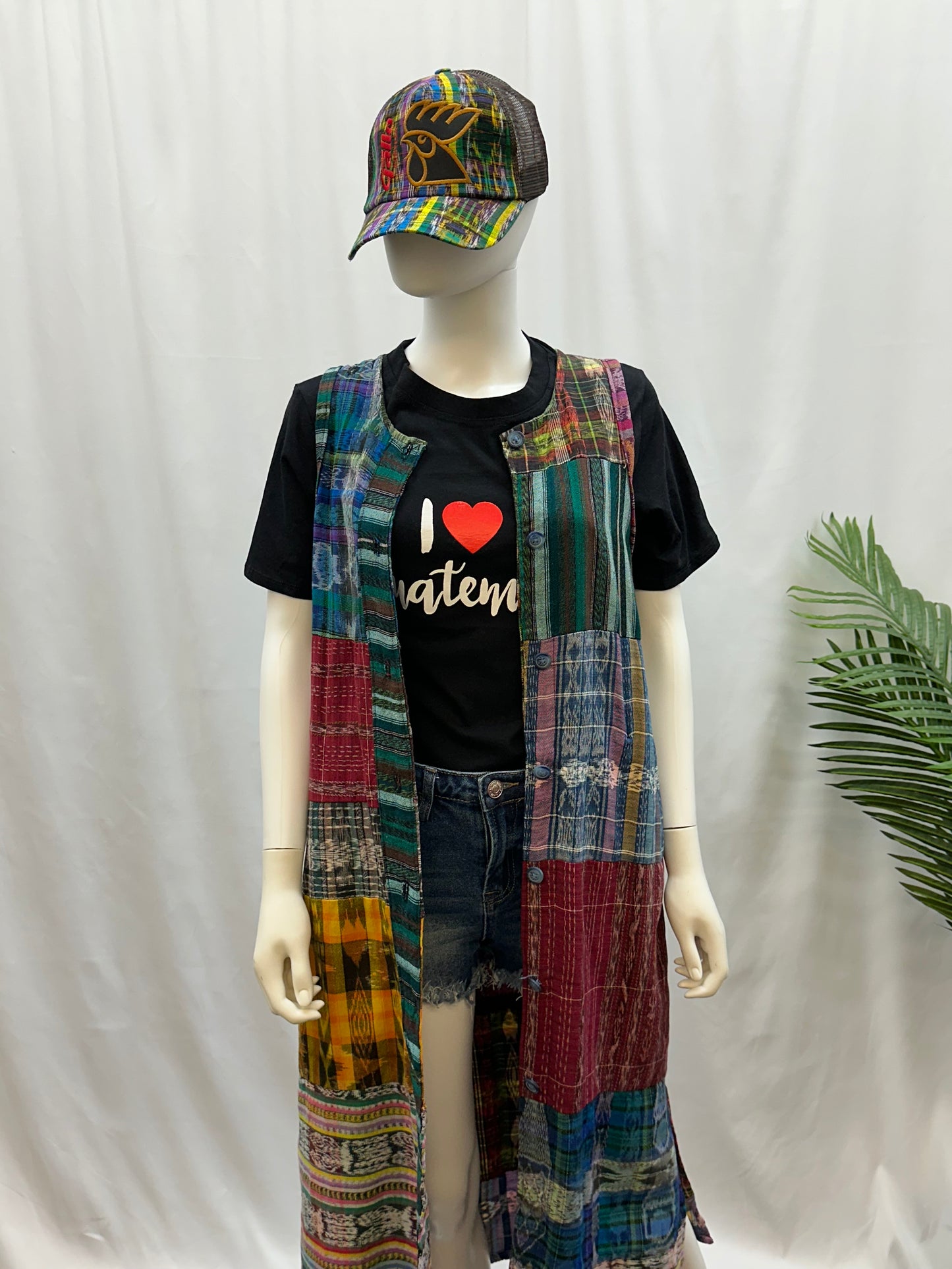 Guatemalan Textile Patchwork Kimono