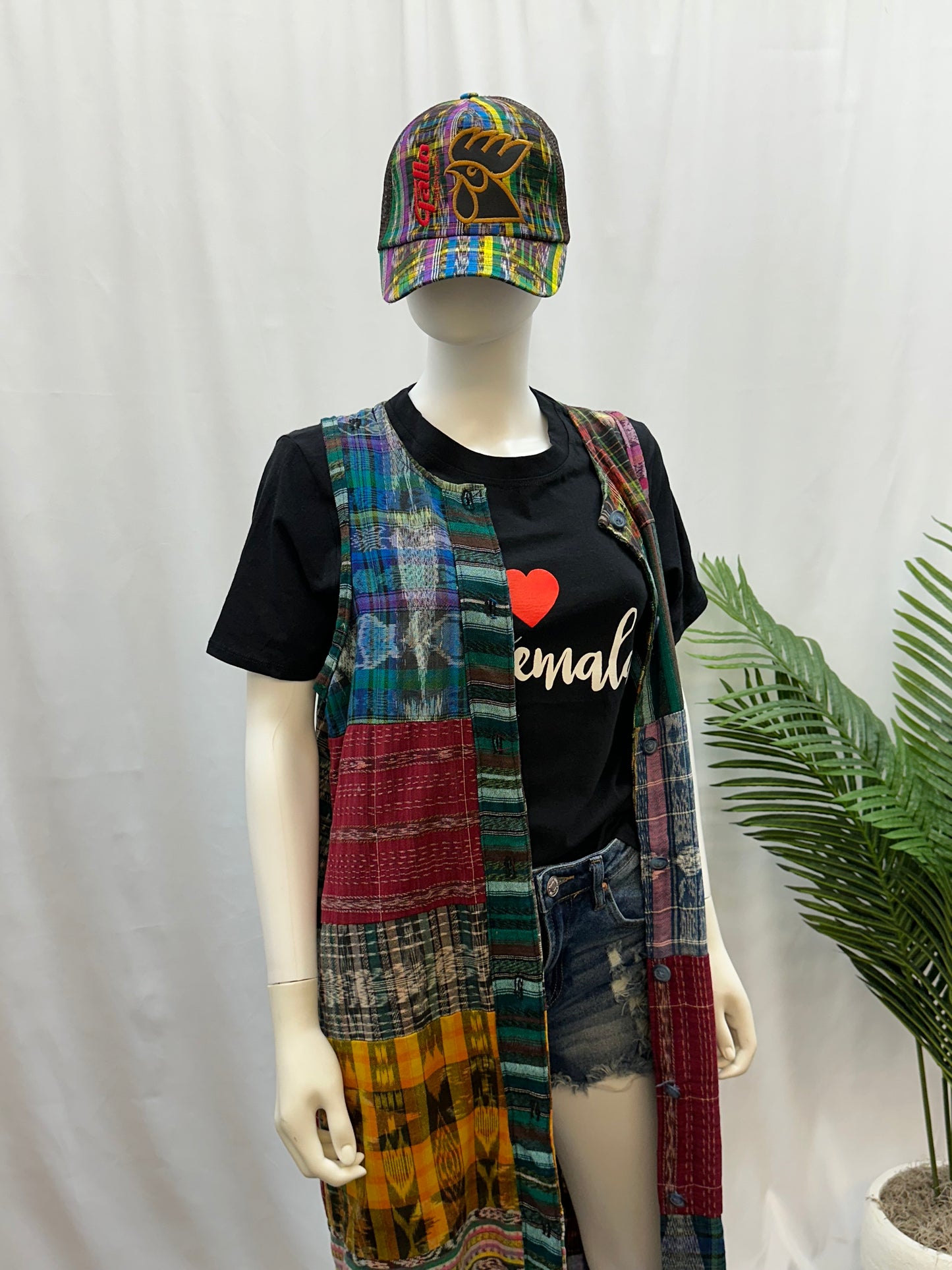 Guatemalan Textile Patchwork Kimono