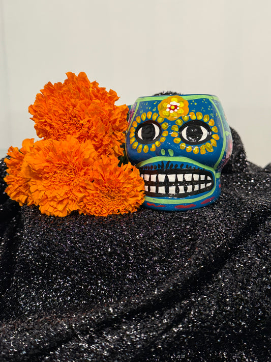 Mexican Skull Hand Painted Mug