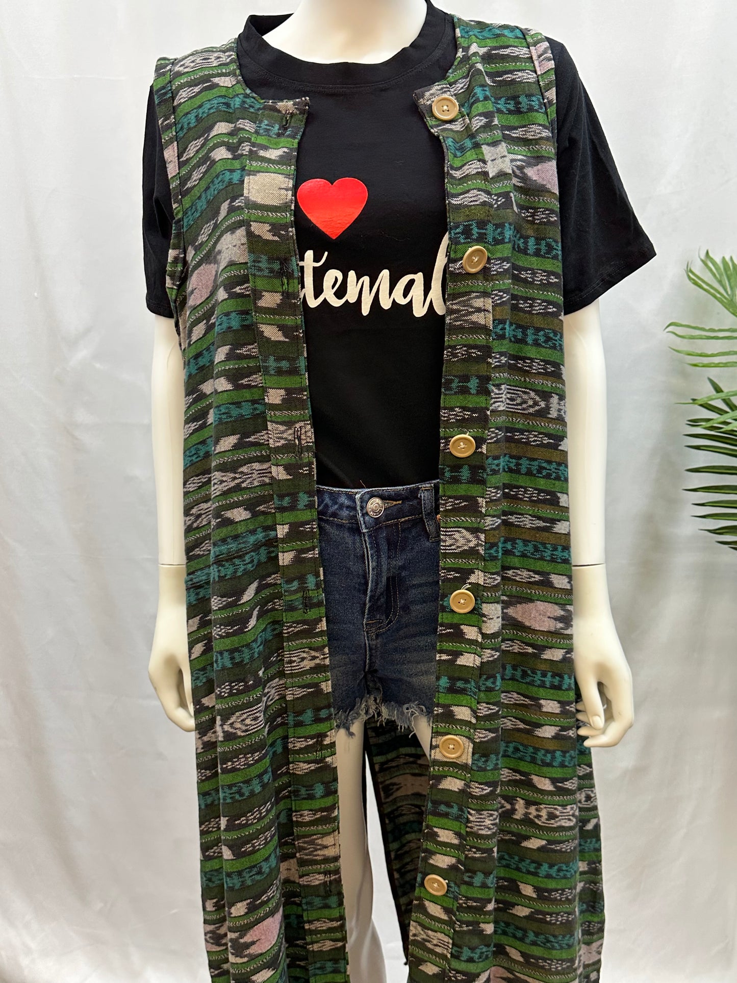 Guatemalan Textile Patchwork Kimono