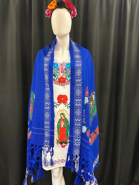 Women's Mexican Virgen de Guadalupe Rebozo