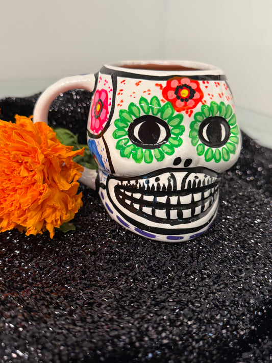 Mexican Skull Hand Painted Mug