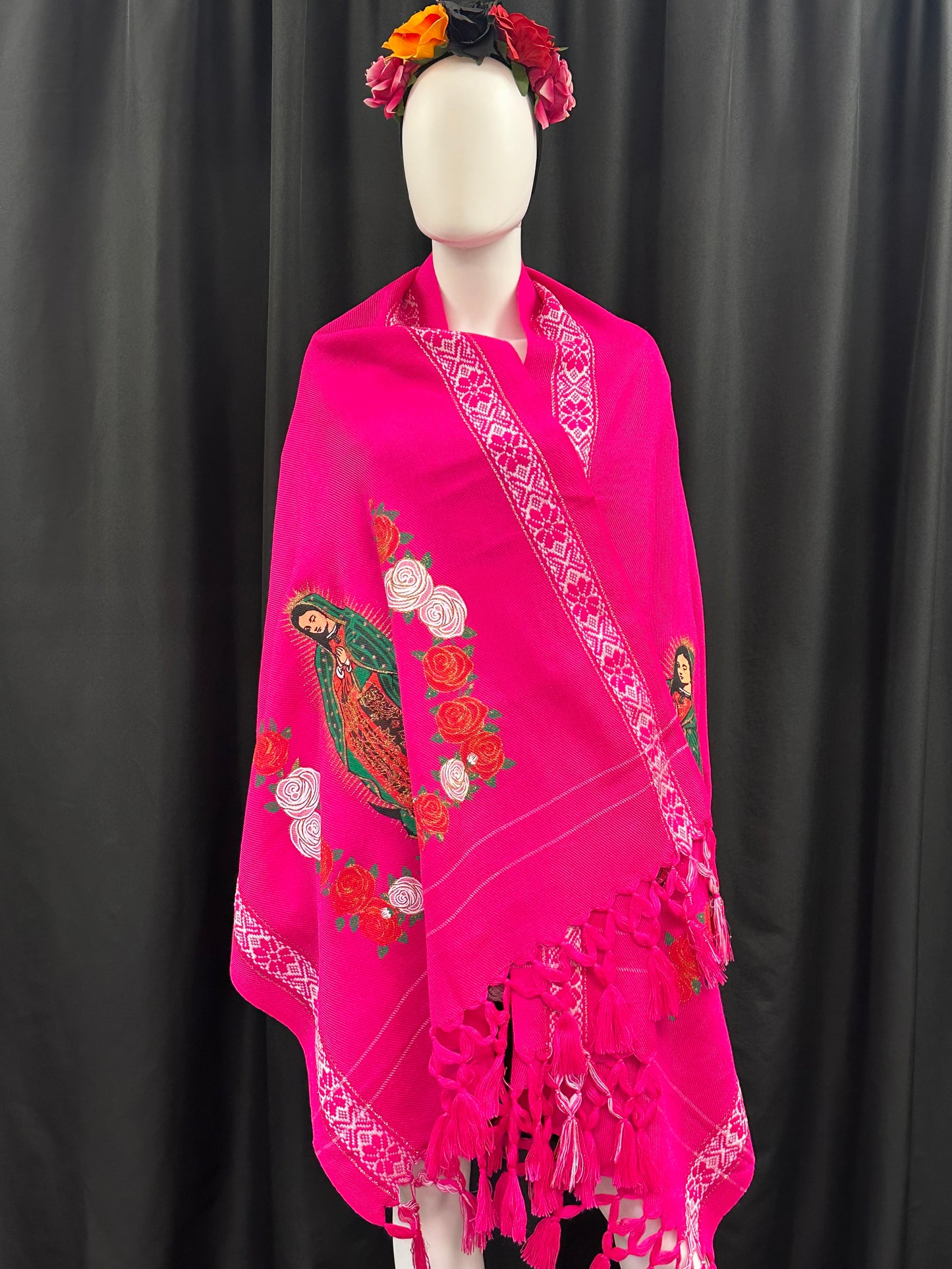 Women's Mexican Virgen de Guadalupe Rebozo