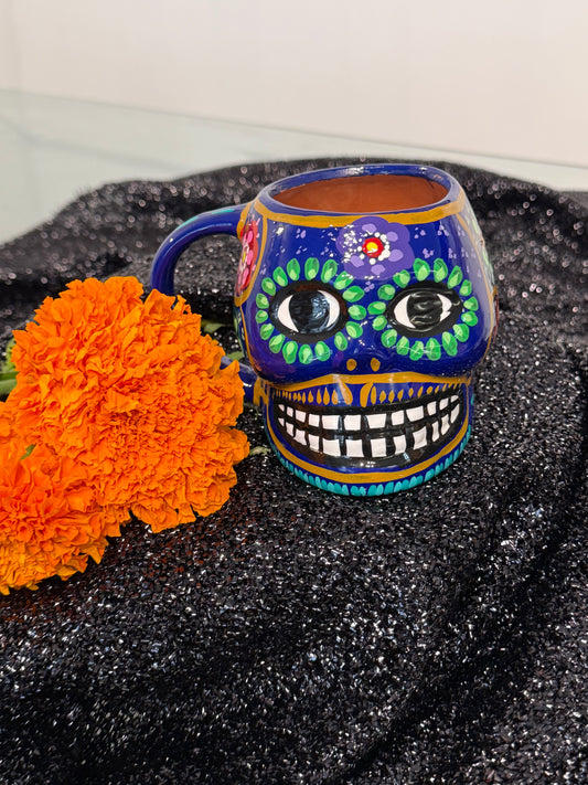 Mexican Skull Hand Painted Mug