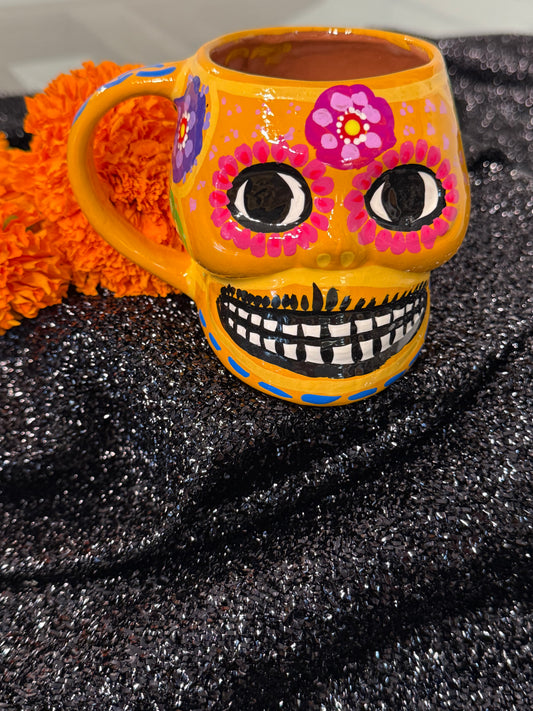 Mexican Skull Hand Painted Mug