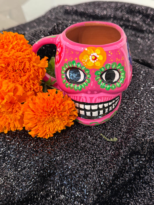Mexican Skull Hand Painted Mug