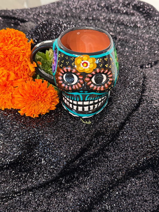 Mexican Skull Hand Painted Mug