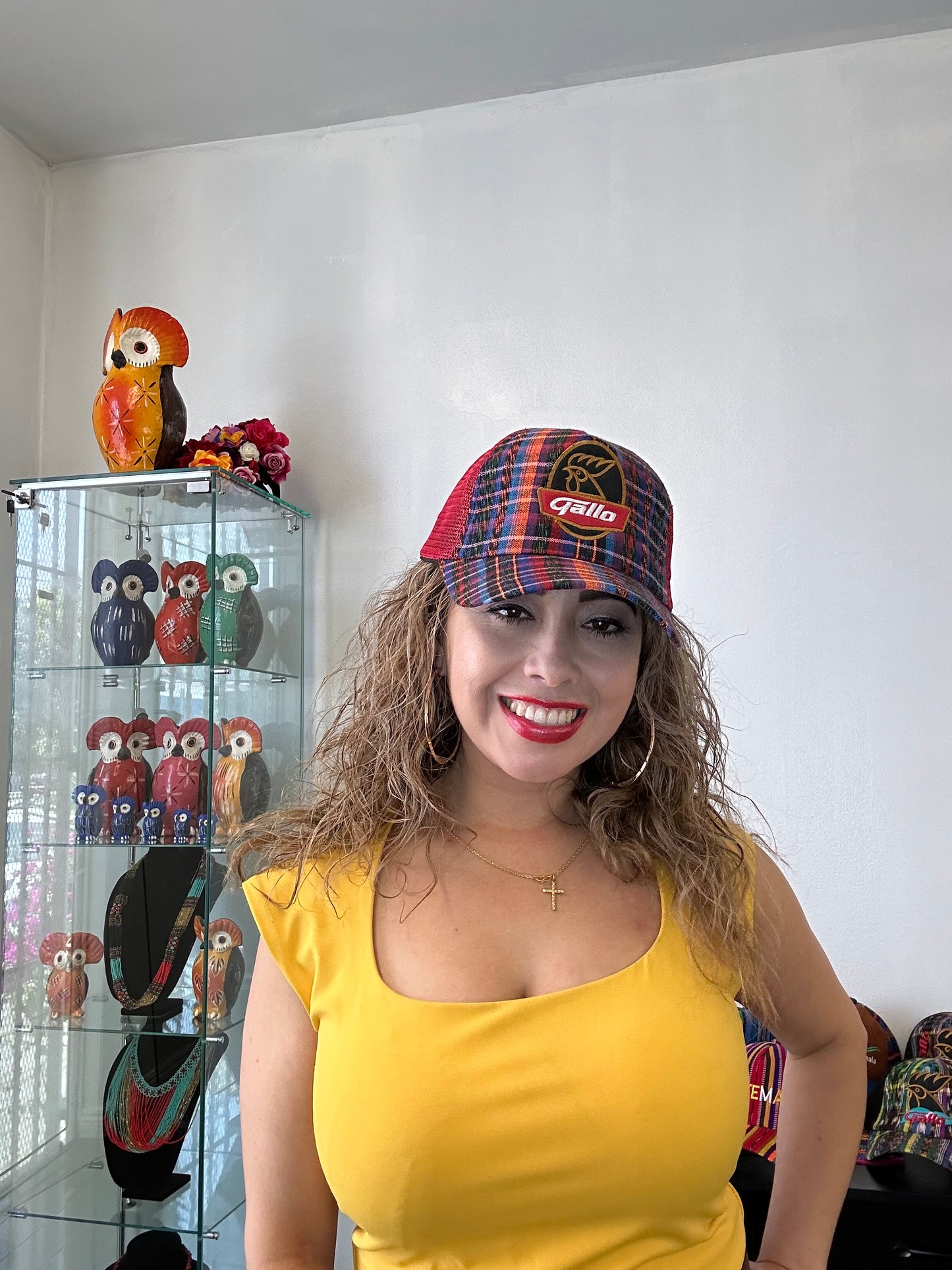 Guatemalan Embroidered Gallo Adjustable Hat