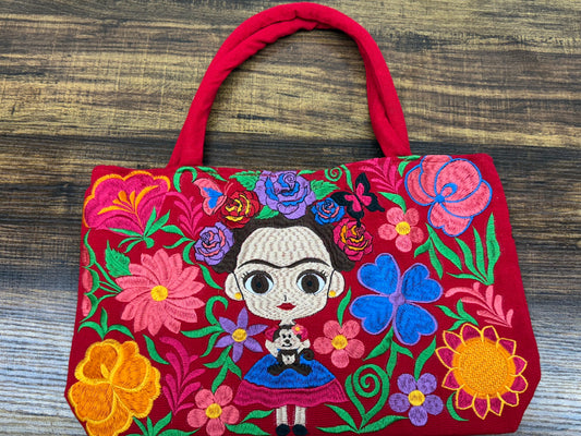 Frida Embroidered Mexican Bag