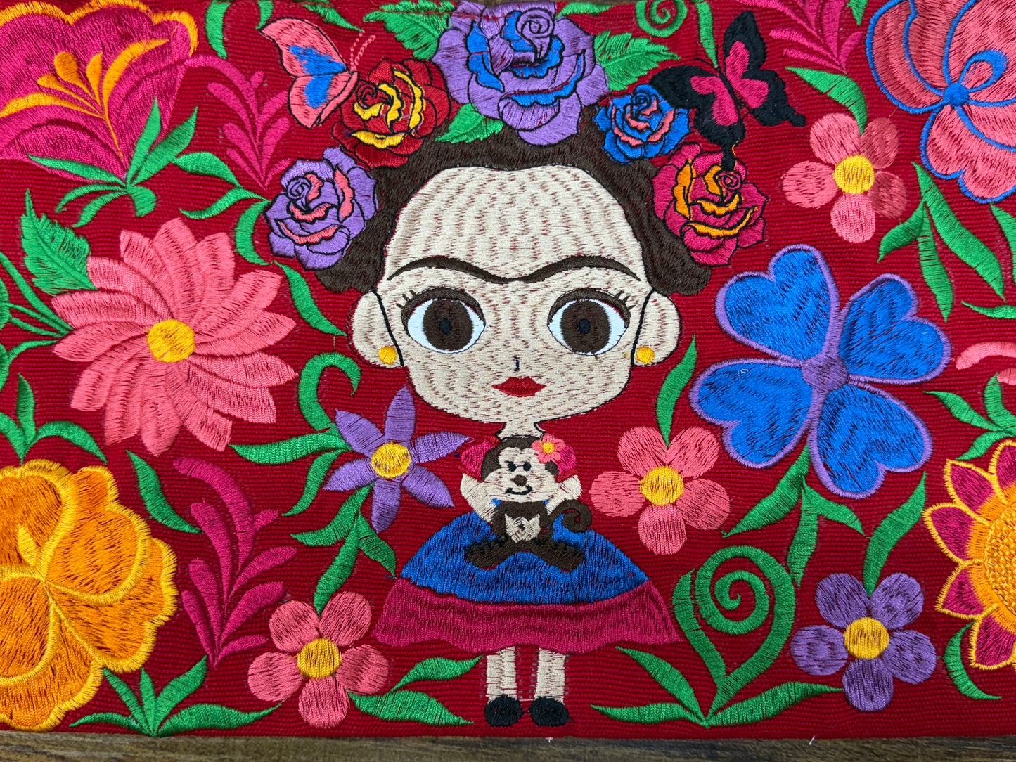 Frida Embroidered Mexican Bag