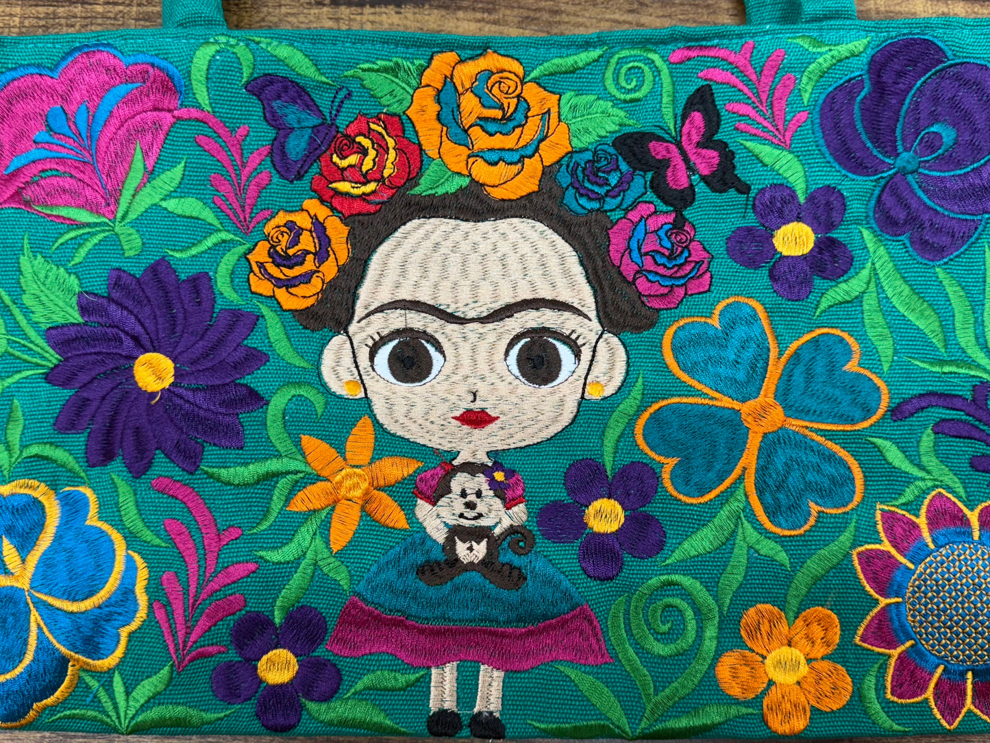 Frida Embroidered Mexican Bag