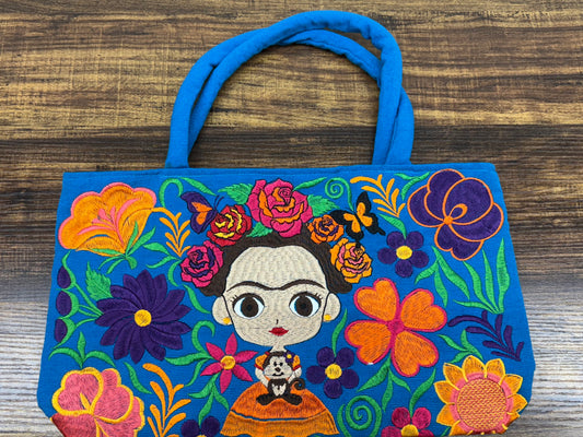 Frida Embroidered Mexican Bag
