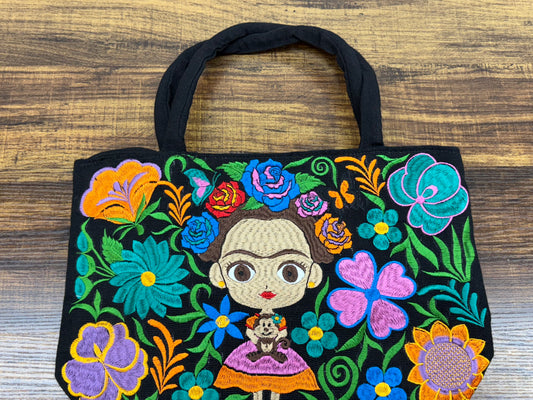Frida Embroidered Mexican Bag