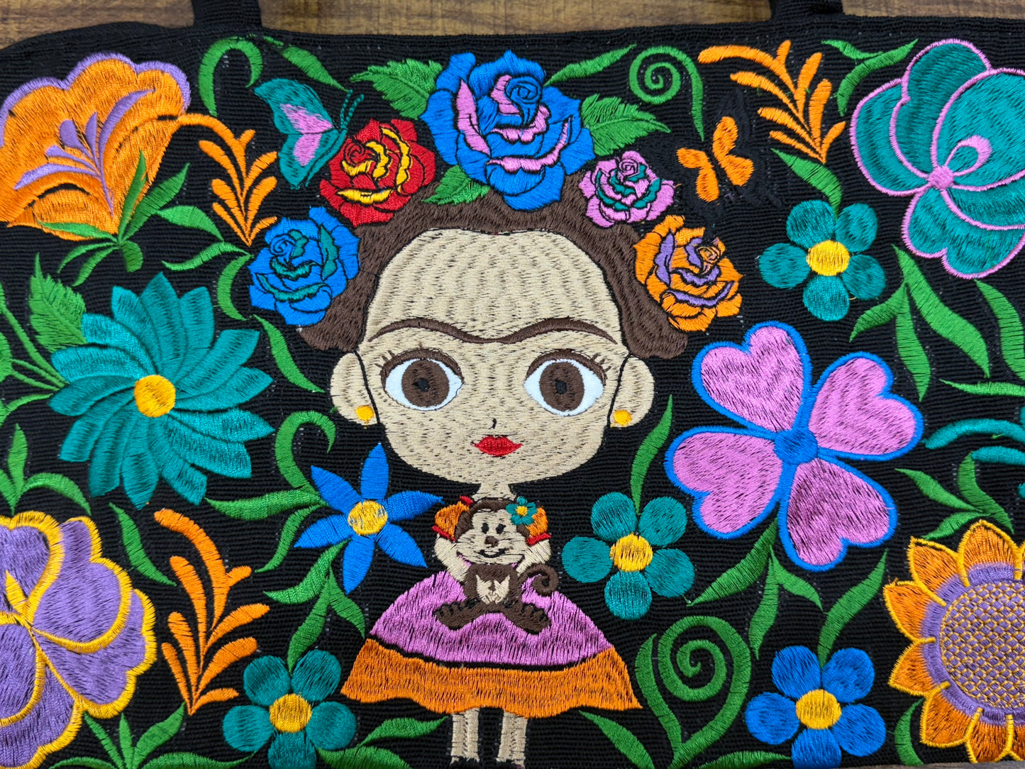 Frida Embroidered Mexican Bag
