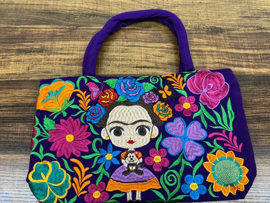 Frida Embroidered Mexican Bag