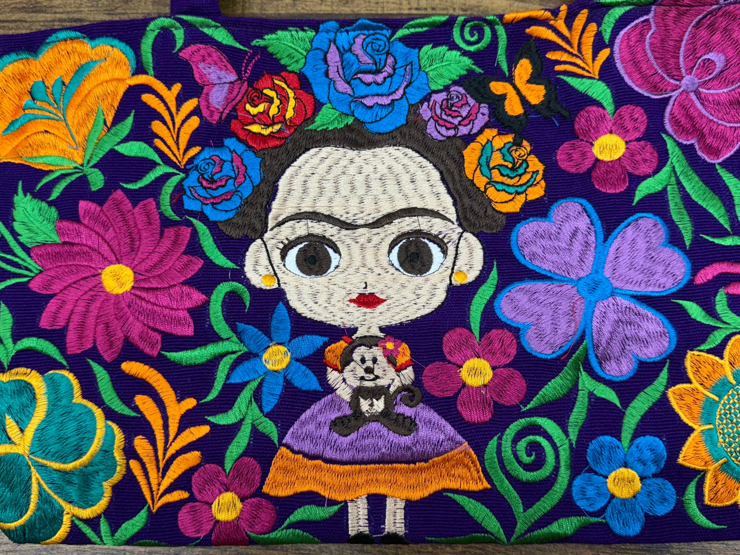 Frida Embroidered Mexican Bag