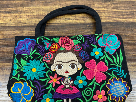 Frida Embroidered Mexica Bag