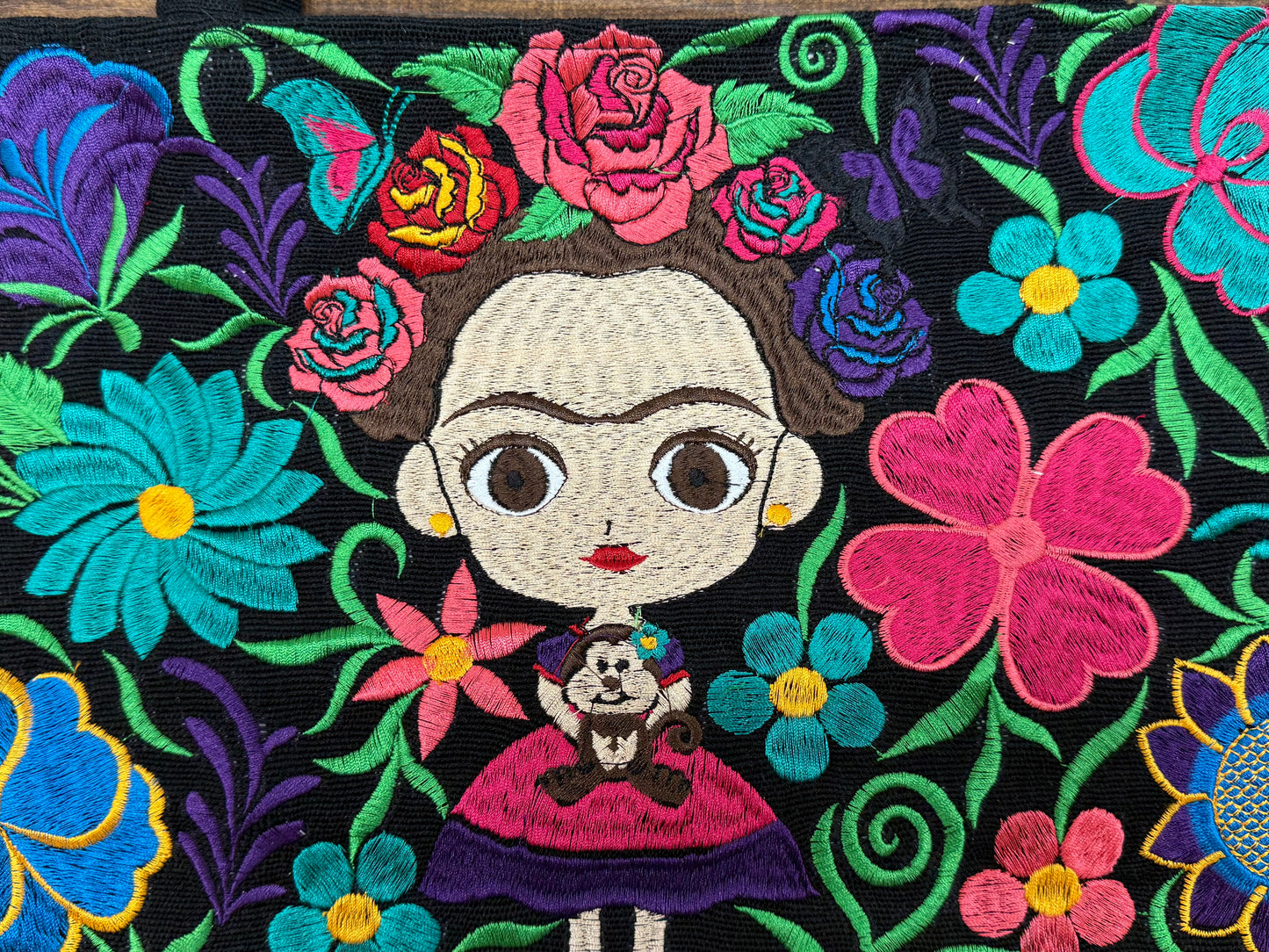 Frida Embroidered Mexica Bag