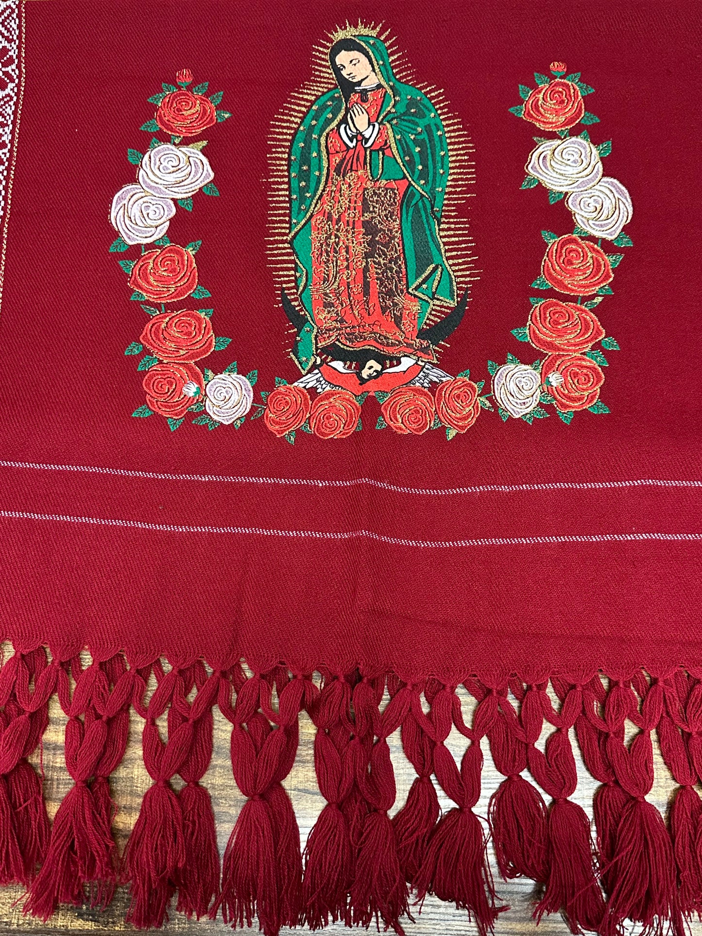 Women's Mexican Virgen de Guadalupe Rebozo