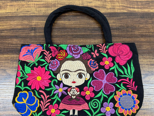Frida Embroidered Mexican Bag