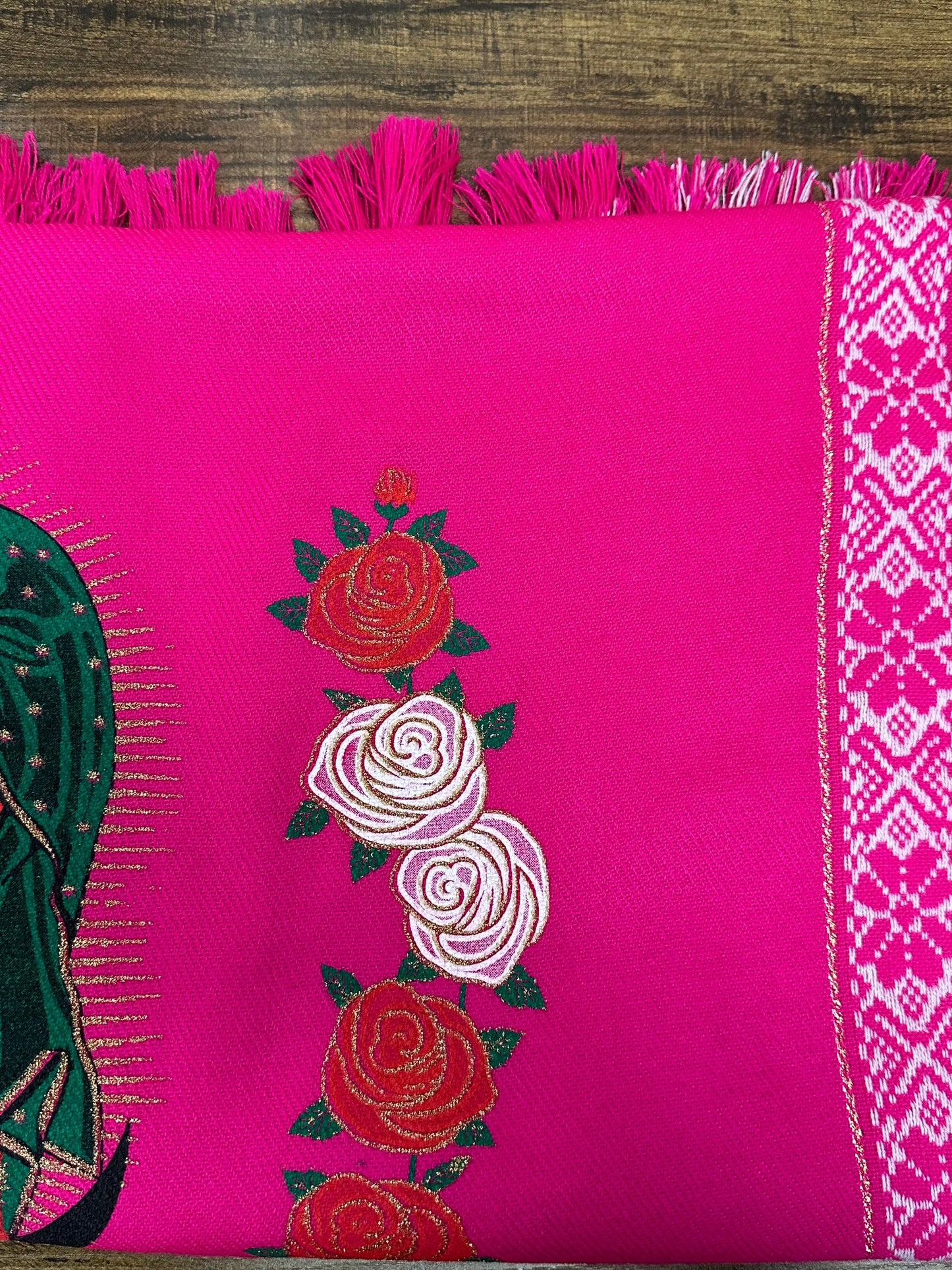 Women's Mexican Virgen de Guadalupe Rebozo