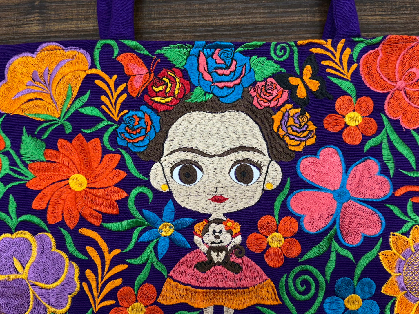 Frida Embroidered Mexican Bag